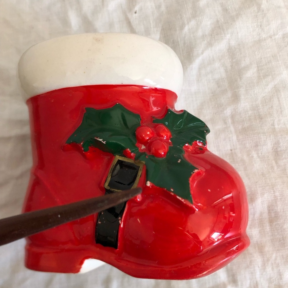 Vtg Ceramic Candle Holder - Japan - Picture 10 of 11